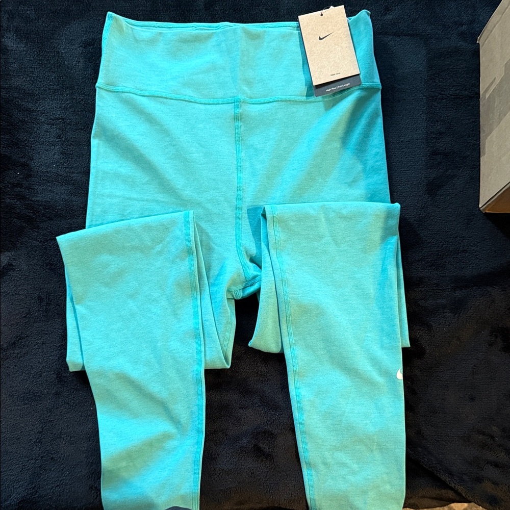 Nike Kids Turquoise Leggings - Picture 1 of 6